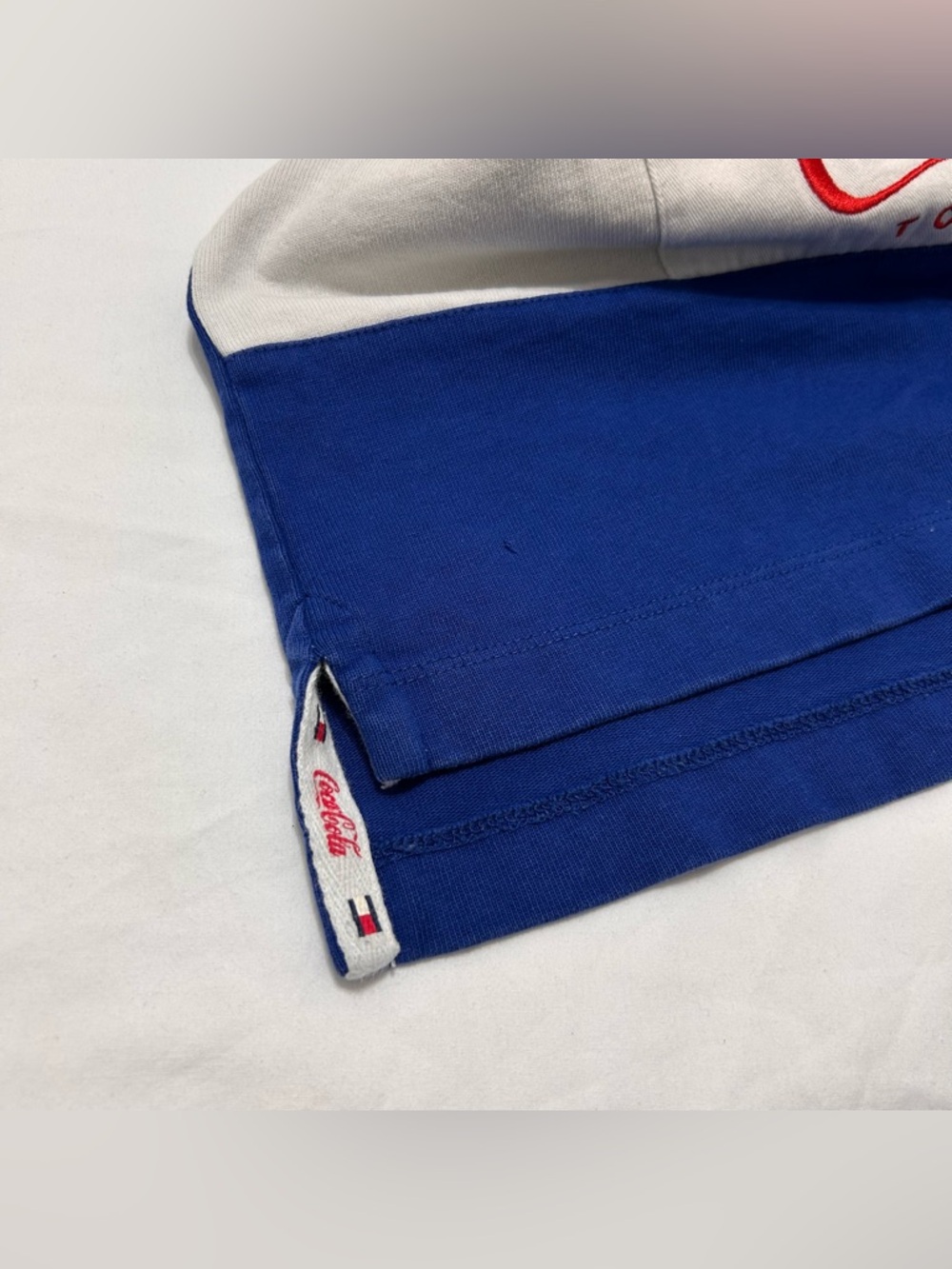Tommy Hilfiger x Coca Cola Cropped Colorblock Rugby Shirt Embroidered Small - Picture 7 of 7